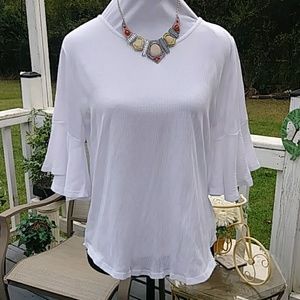Pretty and flirty white top